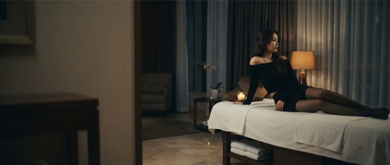 Editorial hotel-style massage scene accompanying the Segok-dong getting around guide, view 2