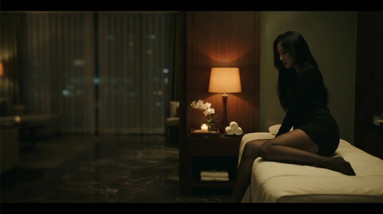 Editorial hotel-style massage scene accompanying the Cheongjin-dong getting around guide, view 1