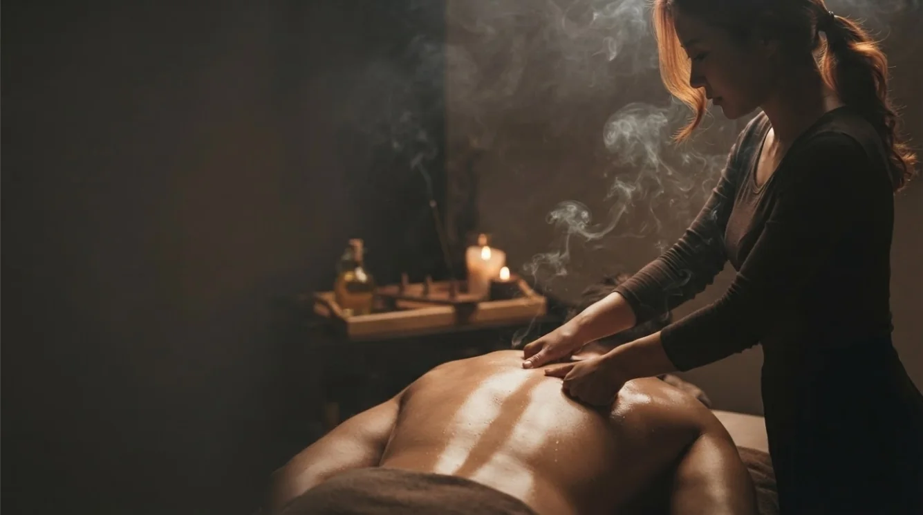 Editorial hotel-style massage scene accompanying the Daehangno booking preparation guide, view 1