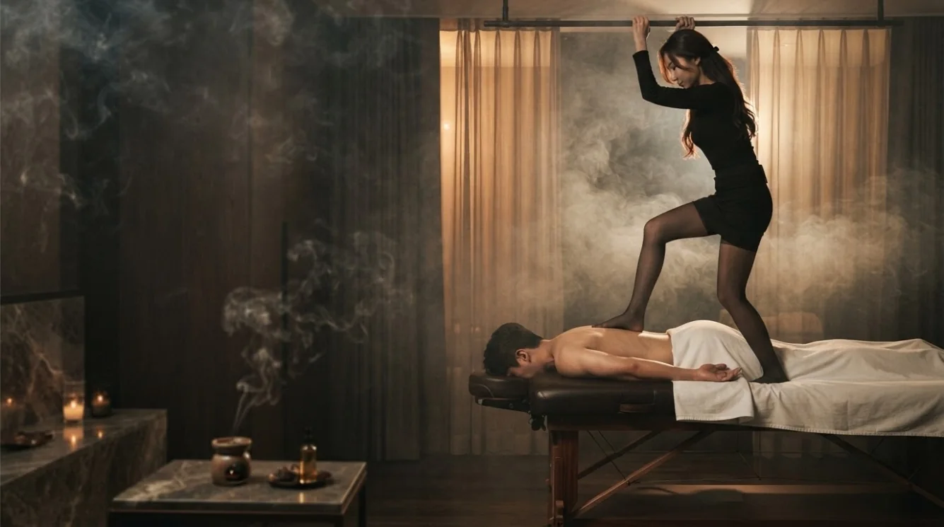 Editorial hotel-style massage scene accompanying the Bangbae 2-dong hotel arrival guide, view 2
