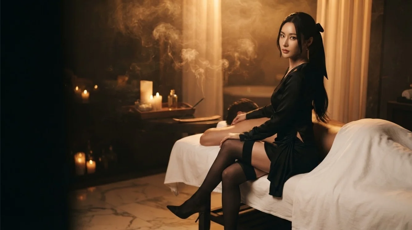 Editorial hotel-style massage scene accompanying the Daechi 4-dong hotel visit checklist guide, view 2