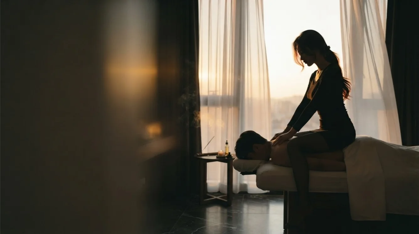 Editorial hotel-style massage scene accompanying the Bangbae 2-dong getting around guide, view 1