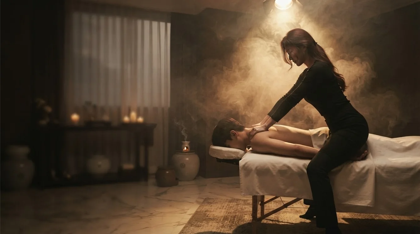 Editorial hotel-style massage scene accompanying the Bukchon booking preparation guide, view 3
