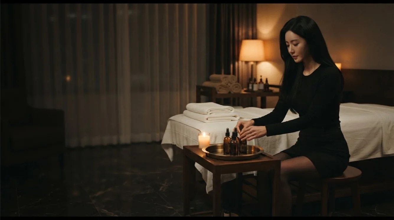 Editorial hotel-style massage scene accompanying the Jongno booking preparation guide, view 2
