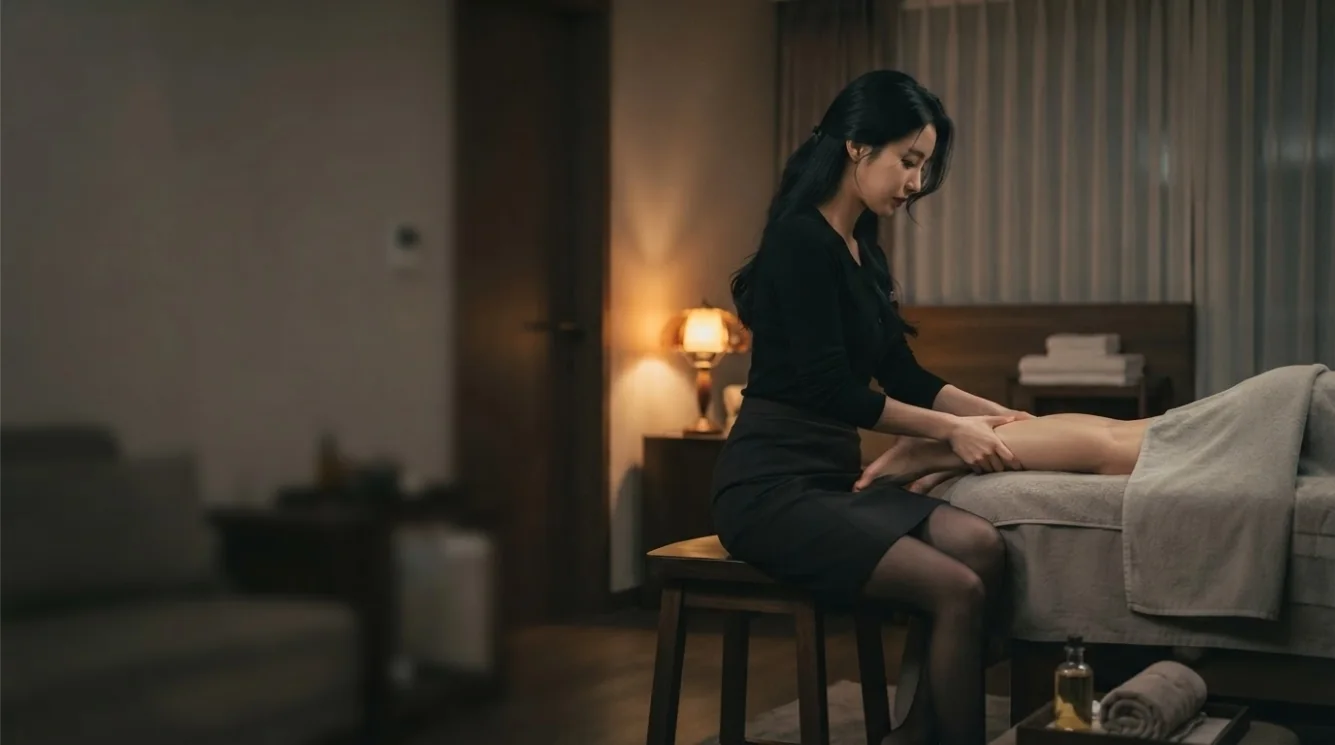 Editorial hotel-style massage scene accompanying the Seocho 3-dong getting around guide, view 2