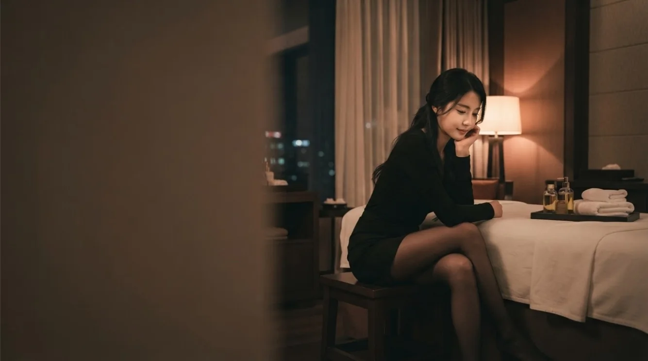 Editorial hotel-style massage scene accompanying the Cheongdam-dong getting around guide, view 1