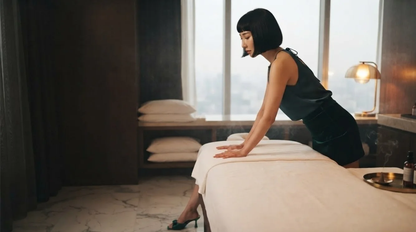 Editorial hotel-style massage scene accompanying the Irwon 1-dong neighborhood day guide, view 3