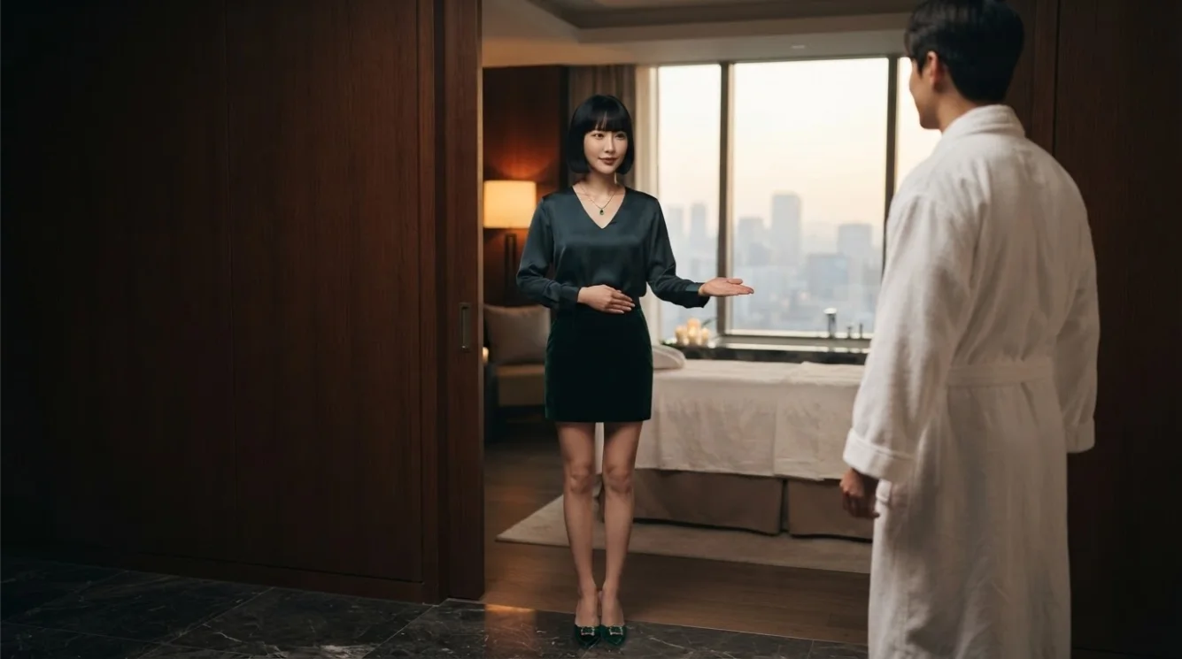 Editorial hotel-style massage scene accompanying the Cheongdam-dong booking preparation guide, view 3