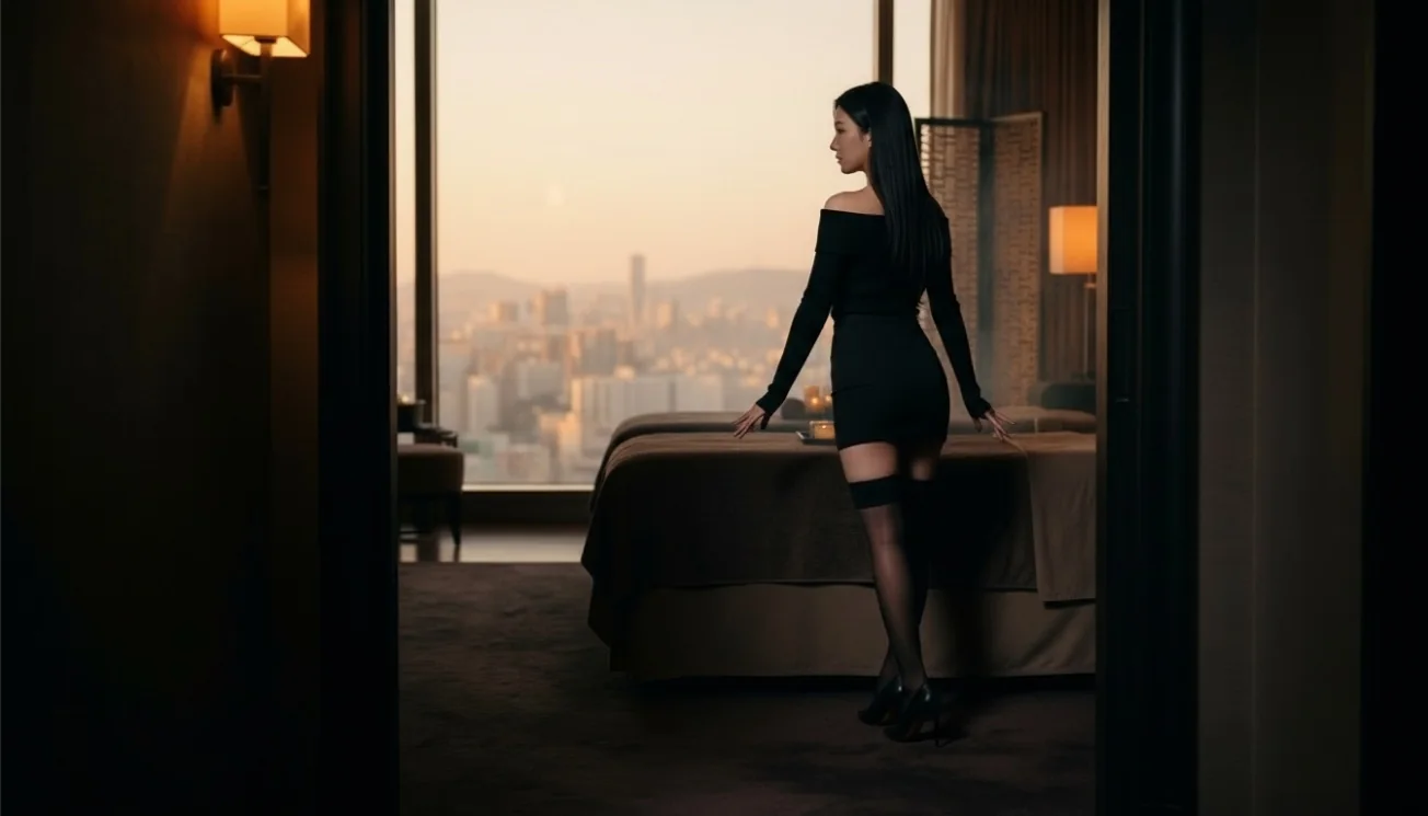 Editorial hotel-style massage scene accompanying the Daehangno hotel arrival guide, view 2